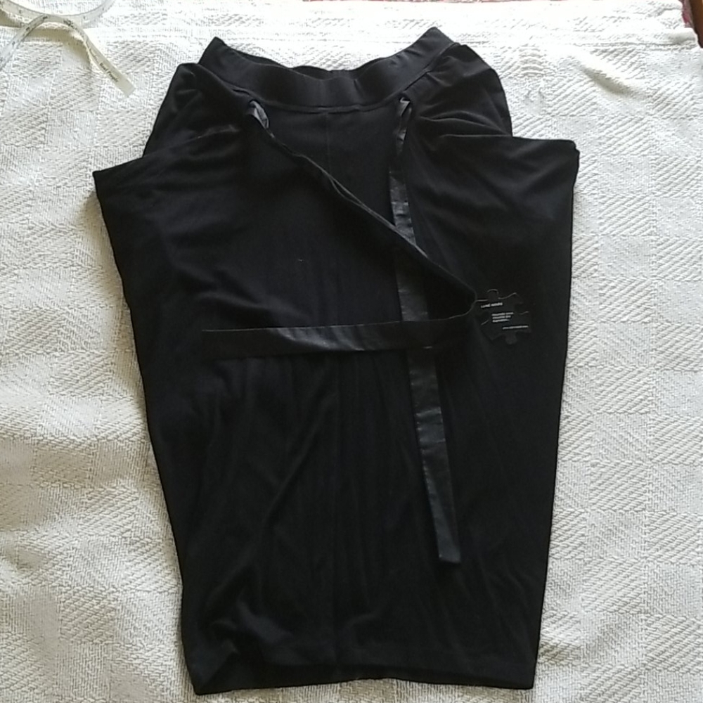 Cop. Copine black knit drapey skirt